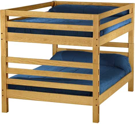 Queen Over Ladder End Custom, Wood Queen Bunk Bed
