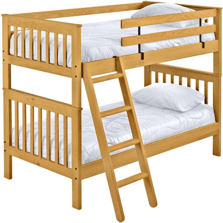 Over Twin Xl Mission Custom Bunk Beds, Mission Twin Bunk Beds