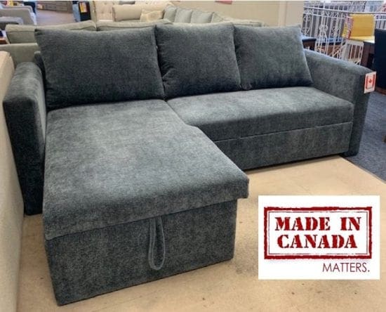 D 1200 Sleeper Sectional With Storage, Sectional Sofa Bed Canada